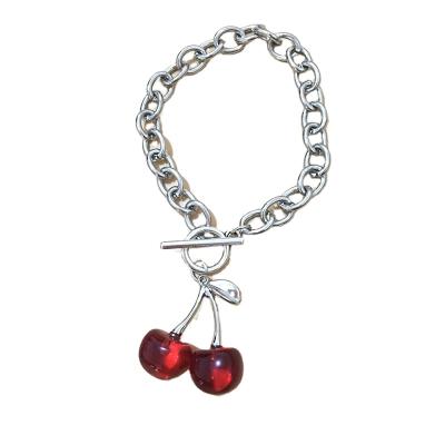 China European and American hot style wholesale CLASSIC female cherry necklace clavicle chain for sale