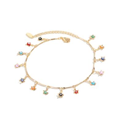 China FASHIONABLE Top Selling Moon Star Sun Flower Anklet Gold Filled Adjustable Cuban Anklet Pendants For Anklets Women for sale