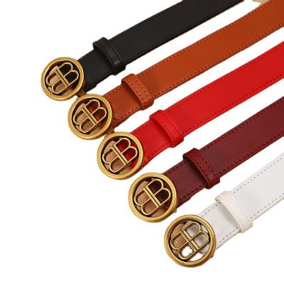 China Luxury genuine cowhide leather women belts fashion wide belts for female classic personality B ladies wild belt for sale