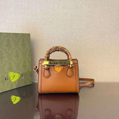 China 2021 American European hot sale designer Famous Brand GU**I high quality leather bamboo handbags six color choice cross - body bags for sale