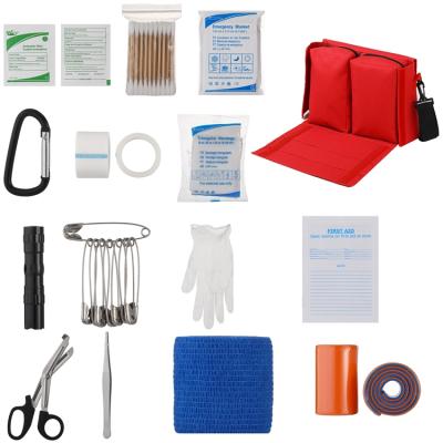 China Ori Power Tactical Polyester First Aid Kit For Driving Outdoor Home Red Portable First Aid Displacement Kit With Supplies for sale