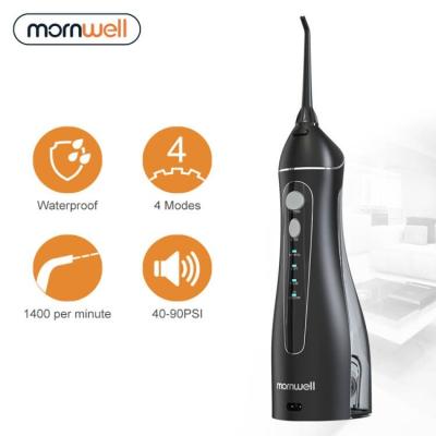 China Mornwell F18 200ML Oral Rechargable Water Flosser Irrigator USB Car Water Jet Portable Dental Waterproof Teeth Cleaner for sale