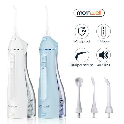 China Mornwell 200ml IPX7 Wireless Portable Car Teeth Cleaning Water Flosser Waterflosser Jet Dental Oral Irrigator Electric for sale