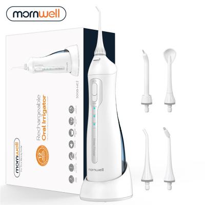 China Mornwell Irrigator Water Flosser Oral Portable Dental Rechargeable Wireless Car Flosser USB Teeth Cleaner 3 Modes IPX7 Waterproof for sale