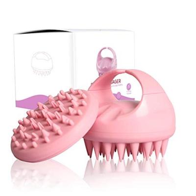 China 2 in 1 Factory Wholesale Hair Loss Silicone Scalp Massager Device Head Anti Relax Shampoo Comb Mini Pink Hand Held Scalp Massager Brush for sale