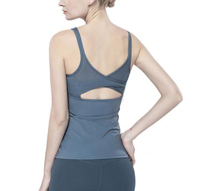 China Breathable Breathable Yoga Tops Sleeveless Backless Cropped Sports Yoga Shirts For Women for sale