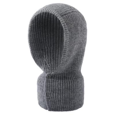 China Unisex Scarf Collar Acrylic Knitted Hat For Winter Keep Warm for sale