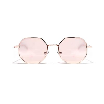 China Vintage Round Small Retro Metal Frame Sunglasses Women And Men Polygonal Sunglasses for sale