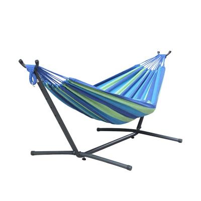 China Wholesale Outdoor Portable Hammock Stand Folding Double Strip Hammocks With Stand for sale