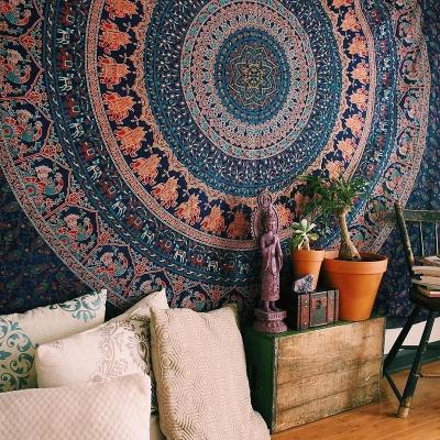 China Printed Starry Tapestries Art Home Decoration Moon Tapestry Flower Wall Hanging Sky Room Dorm Room for sale