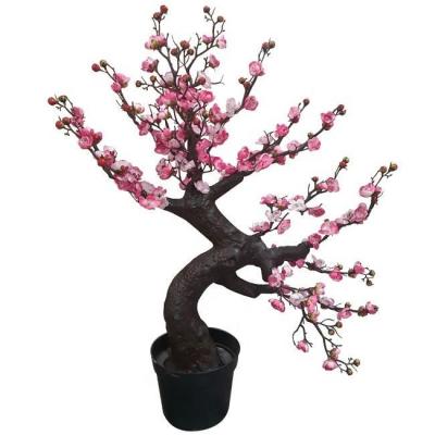 China Artificial Flower Potted Tree Plum Flower Decoration Indoor Decorative Flower Tree for sale