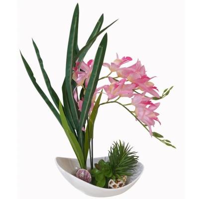 China Decoration Home and Wedding Decorative Artificial Flowers Cymbidium Orchid for sale