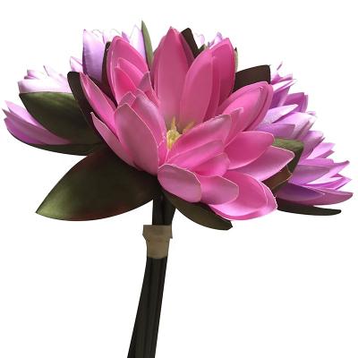 China Best Selling Environmental Friendly Water Lily Silk Artificial Flower Bouquet For Wedding Decor Flower Wall for sale