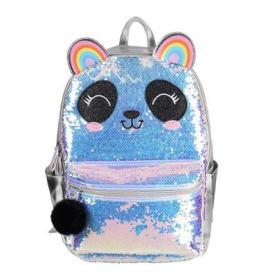 China Panda 16 Way Sequin Creature School Backpack Normal Kids Anti Theft 2 Custom Made for sale