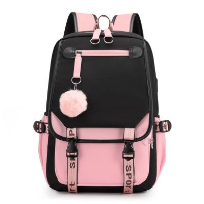 China TikTok Anti-theft High Quality Mochilas Backpack Double Shoulder USB Fashion New Girls School Bags for sale