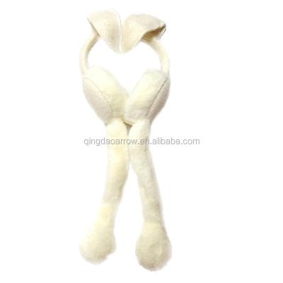 China Plush Pop Dancing Movable Rabbit Bunny Ears Hat Headband Earmuffs Bunny Rabbit Ear Warm Ear Movable Plush Fur Muff for sale