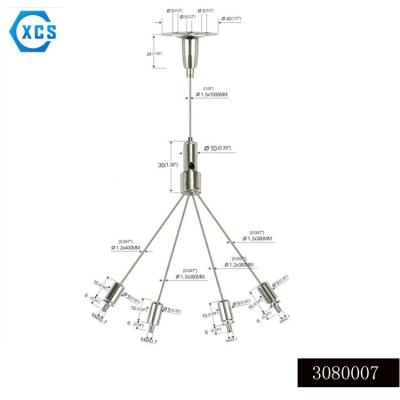 China Brass Nickel Plating Adjustable Cable Clamp For Panel Lights for sale