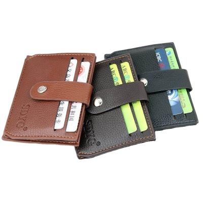 China NATIONAL High Quality Mini Credit Card Holder Wallet PU RFID ID Card Holder Slim Wallet for sale