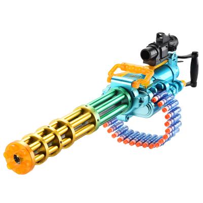 China Other hot sale action game shooting toys for kids ABS soft bullet toy gatling gun automaticaly for sale