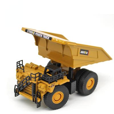 China 1:60 1812 Dump Truck Model HUINA Die Cast Static Dump Truck Model Toys Car Boy Multifunctional Static Building Toy for sale