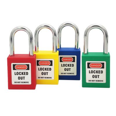 China PA+Steel QVAND Padlock Manufacturer 38mm Nylon Steel Beam Shackle Padlock For Industrial Equipment Lockout for sale