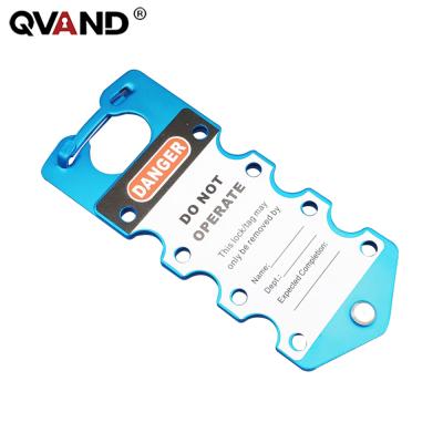 China For Safety Lockout Equipment QVAND Aluminum Alloy Safety Lockout High Quality Blue Programmable Latch with Tamper Proof Lockout Tags for sale