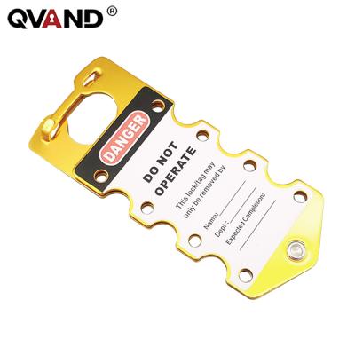 China For Safety Lockout Equipment QVAND Aluminum Alloy Safety Lockout High Quality Yellow Programmable Latch with Tamper Proof Lockout Tags for sale