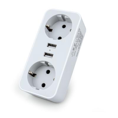 China Residential / Multi-Purpose Plug & USB Strip Wall Socket, EU Plug With Switch for sale