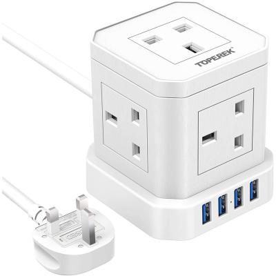 China China UK Manufacturer Residential / Multipurpose Extension Multiple Socket And Socket With USB Port for sale