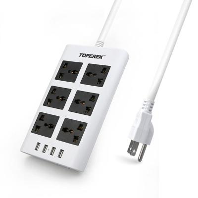 China Universal Residential/General Purpose Flat Plug Power Strip with USB for sale