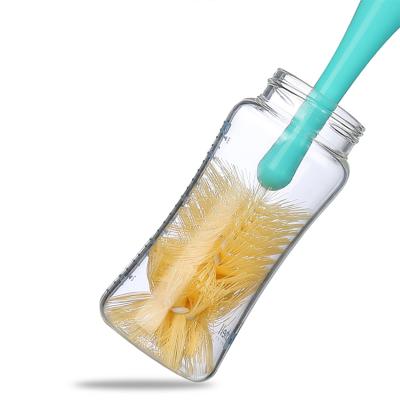 China Viable Factory Wholesale 360 ​​Degree Rotating Brush Cleaning Cup Brush Sleeve Nylon Baby Bottle Brush for sale