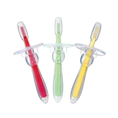 China Hot-selling Disposable New Silicone Baby Training Gum Soft Toothbrush from Amazon for sale