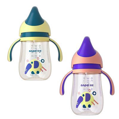 China BPA factory factory anti slip ppsu baby straw cup baby training cup cartoon elephant free wholesale silicone for sale