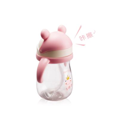 China BPA free baby products 300mL baby straw cup cartoon training cup does not contain bpa bottle for sale