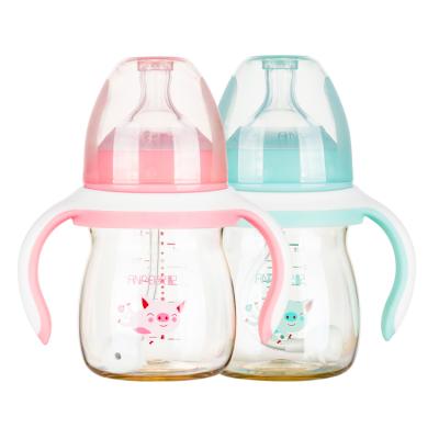 China BPA free wholesale OEM high quality ppsu bottles BPA free wide diameter silica gel nipple baby bottles for sale