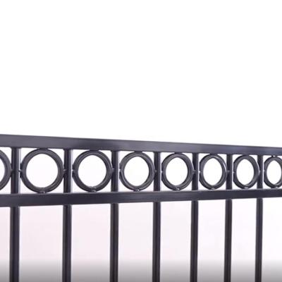 China Easily Assembled Strength Protective Fences Fence And Gate Black Metal Fence for sale