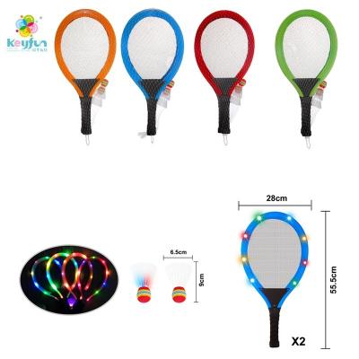 China 2020 Hot Toys Non-toxic Wholesale Badminton Racket Set With Lights Outdoor Sports Toys Racket For Children H141793 for sale