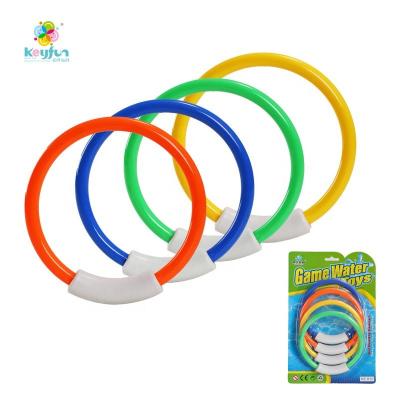 China Summer Water Non-Toxic Underwater Toys Dive Rings Swimming Diving Pool Toys 4PK H130498 for sale