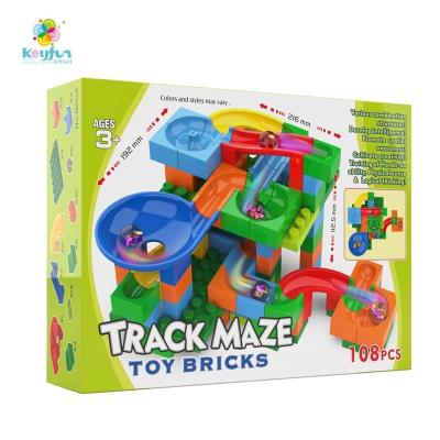 China Wholesale 108PCS Eco-Friendly Material Educational Toys Children DIY Assembling Toys Construction Bricks Track Maze Building Blocks H141144 for sale