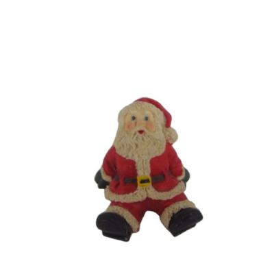 China Accept OEM Sale Christmas Crafts New Party Festive Gift Use , Miniatures Polyresin Santa Claus for sale