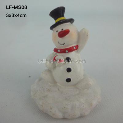 China Accept OEM Hot Selling 2017 Christmas Gift Item Snowman Resin Festive Decor Crafts Outdoor Christmas Decorations for sale