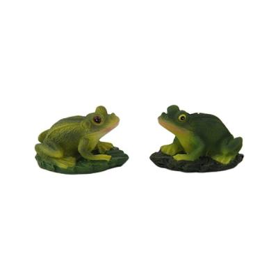 China Outdoor Europe Garden Frogs Decor Anime Miniature Figures Outdoor Garden Animal Decorations, Green Frogs Figures for sale