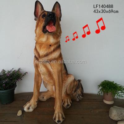 China Quanzhou Resin Barking Dog Motion Sensor Craft for sale