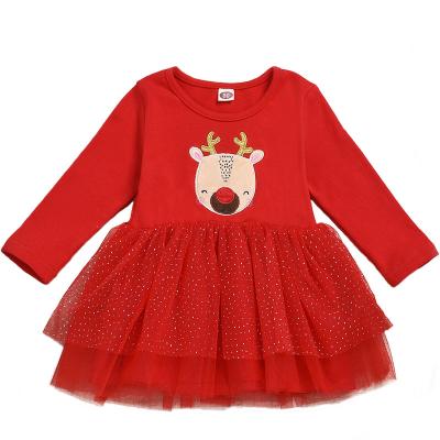 China Breathable Christmas Kids Party Wear Long Sleeve Princess Dress Girls Baby for sale