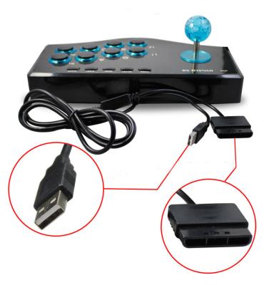 China Play Games 3 in 1 USB Wired GamePad for PC PS2/PS3 Game Controller Arcade Fighting Joystick Stick Android Computer Playing Games for sale