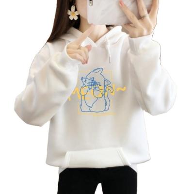 China QUICK DRY winter sports cartoon printed long sleeve O neck thick warm women fashion Korean version of the hoodie for sale