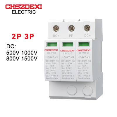 China PV system lightning arrester3P20KASolar DC SPD 1000V solar system surge protector DC SPD CE for sale