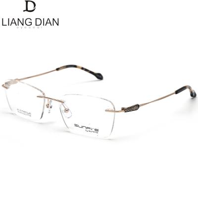 China China Factory Myopia Titanium Rimless CE Myopia Glasses Optical Frame Optical Frames for sale