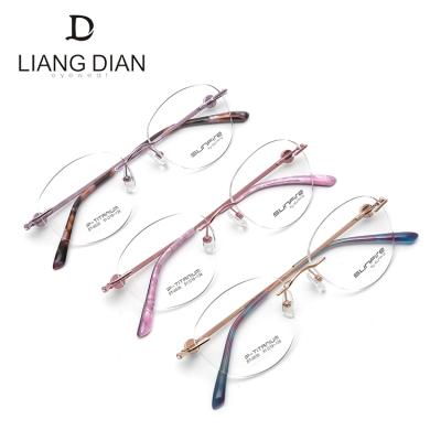 China Optical Frames For New Ready Current Design Rimless Myopia Women's Titanium Glasses, 2019 New Design Fashion Optical Frames for sale