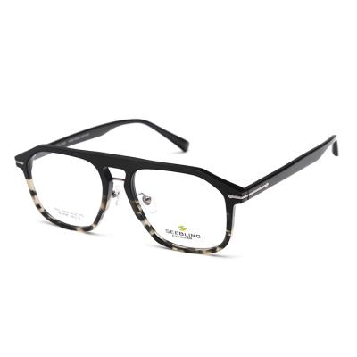 China USAGE Vintage Metal Optical Frames Acetate Eyeglasses Optical Frame for sale